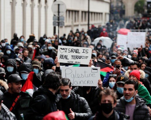 Palestiną remiantys protestai Paryžiuje