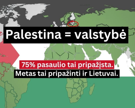 Partija KArtu ragina pripažinti Palestinos valstybę