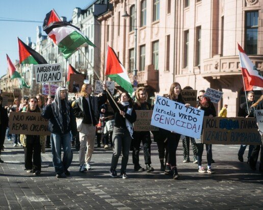 Protestas prieš Lietuvos prisidėjimą vykdant genocidą Palestinoje